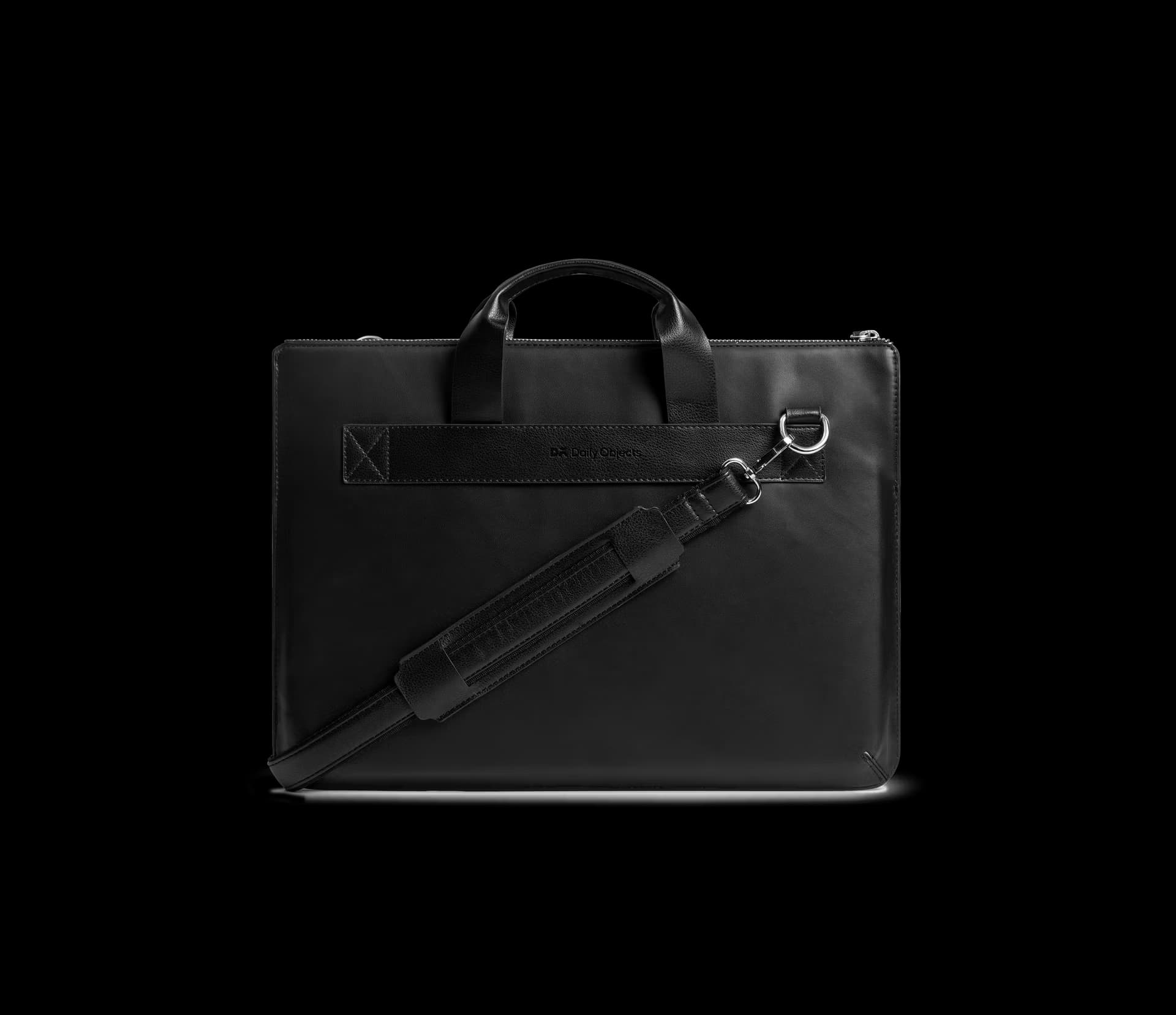 Leather Black Urban Tech Brief Bag - Case View